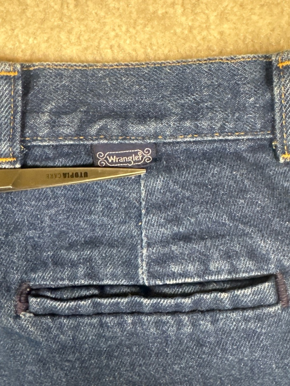 VTG 80s/90 Wrangler High Rise Pleated Mom Jeans Made in USA SZ Misses 14 Regular - Picture 6 of 7